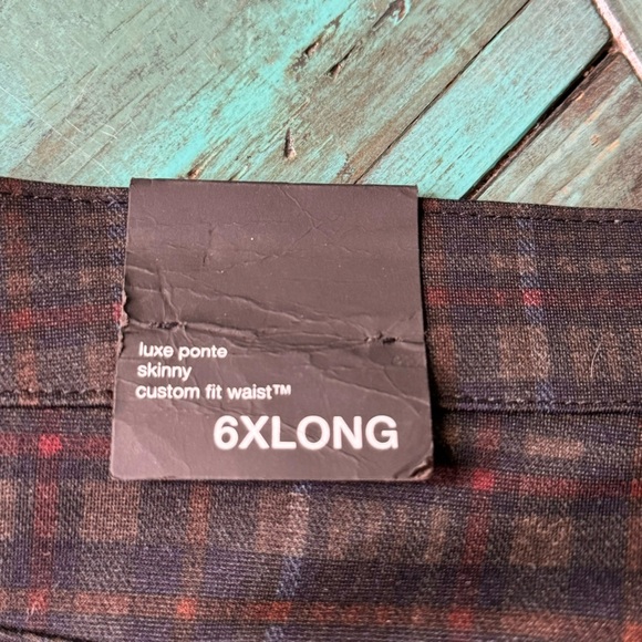 Ricki's Lux Pointe Plaid Skinny Pants Size 6 Tall NWT - Picture 7 of 10